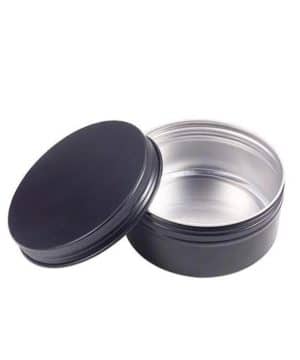 Black tin of Aluminum 50 grams