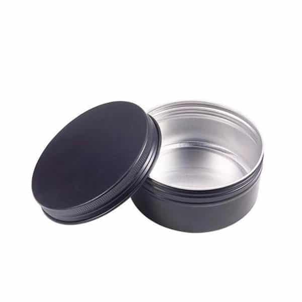 Black tin of Aluminum 50 grams