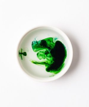 Tinte a base de agua verde