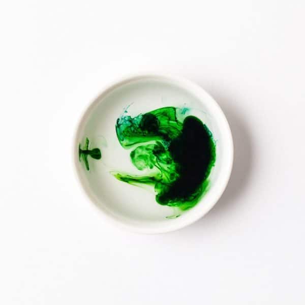 Tinte a base de agua verde