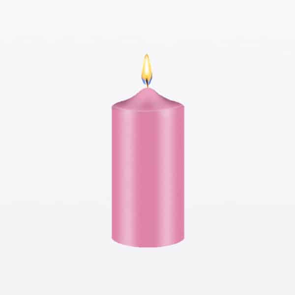 Pastel pink candle dye