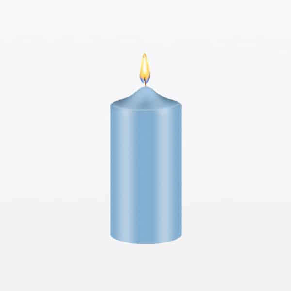 Powder blue candle dye