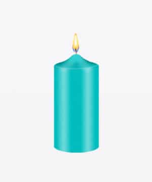 Turquoise candle coloring