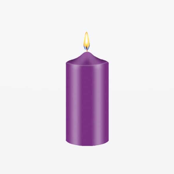 Tinte violeta para velas