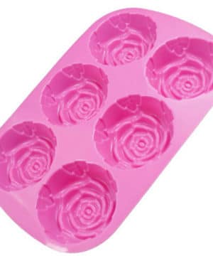 Rose Soap Mould 6 Soaps