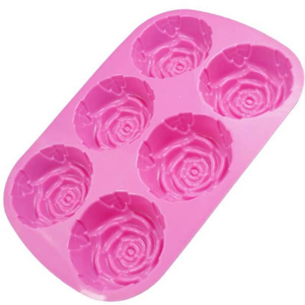 Rose Soap Mould 6 Soaps