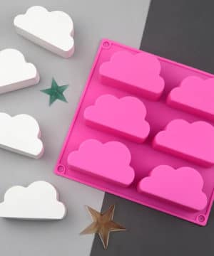 Clouds Soap Mould 6 Soaps