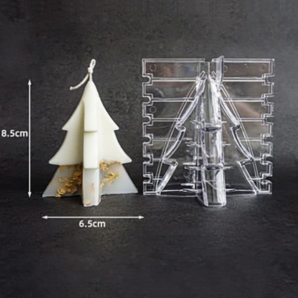 Kerstboom Kaars Mal - 8.5 x 6.5 cm