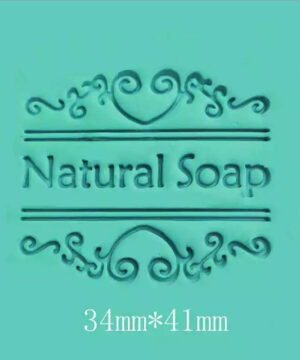 Natural Soap Versierd Zeepstempel