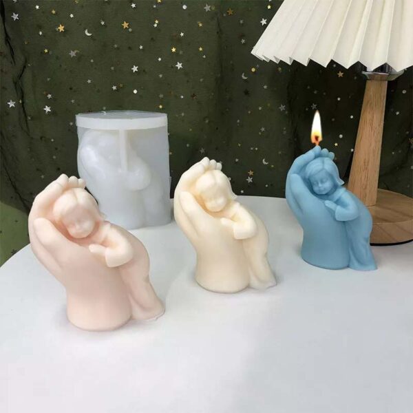 Molde para velas Niño de la mano