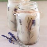 Bougie à la lavande DIY avec des brins de lavande