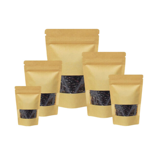 Kraft Stand Bag Sealable with Zip Closure - 50 gr - 12cm * 20cm