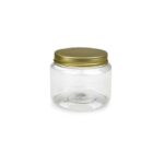 Bote de aluminio transparente dorado 250 ml