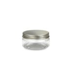 Bote de aluminio transparente plateado 100 ml