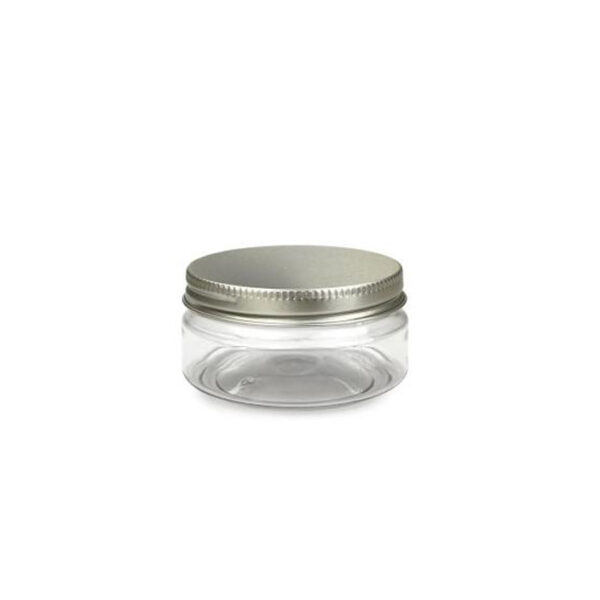 Pot transparent en aluminium argenté 100 ml