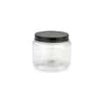 Jar Transparent Aluminum Black 250 ml