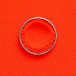 Fluoreszierendes Neon Rot Orange