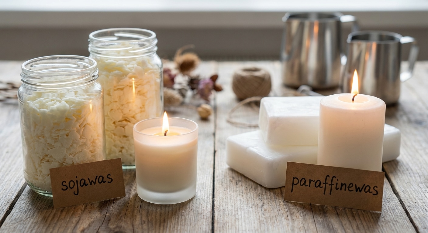 Sojawas vs. paraffinewas: welke moet je kiezen voor jouw kaarsen?