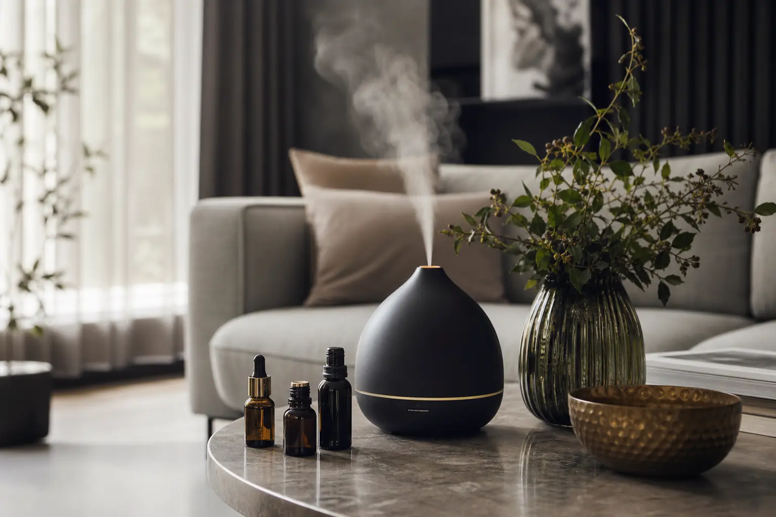diffuser in sfeervolle kamer