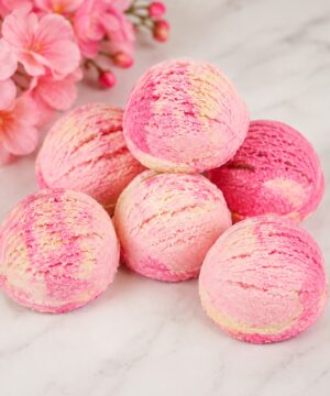 Trufas de baño de cereza