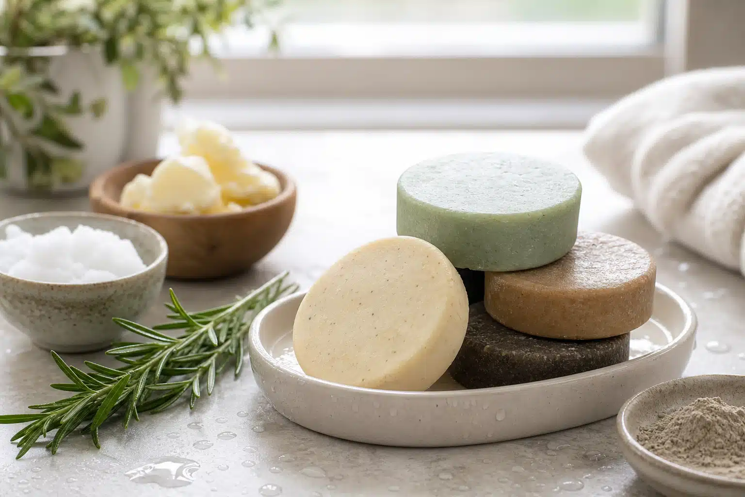 Zelfgemaakte shampoo bar