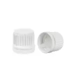 White Drop Cap, DIN 18 mm, with security closure (OV)