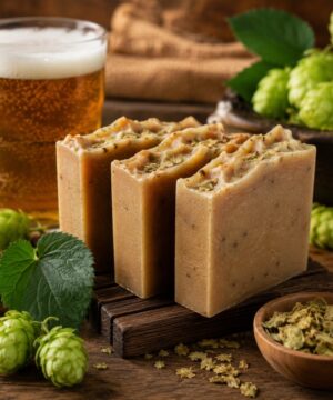 Rezept für Cold-Process-Seife mit Bier und Hopfen