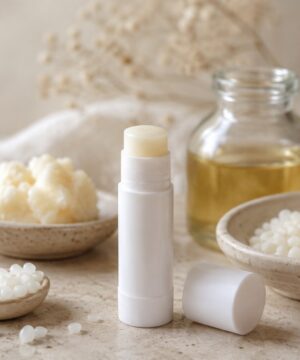 Receta de un bálsamo labial nutritivo en barra