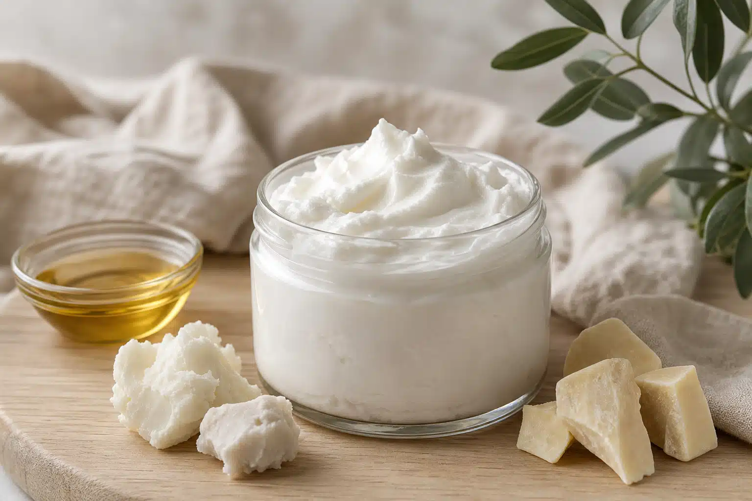 Zelfgemaakte luchtige body butter