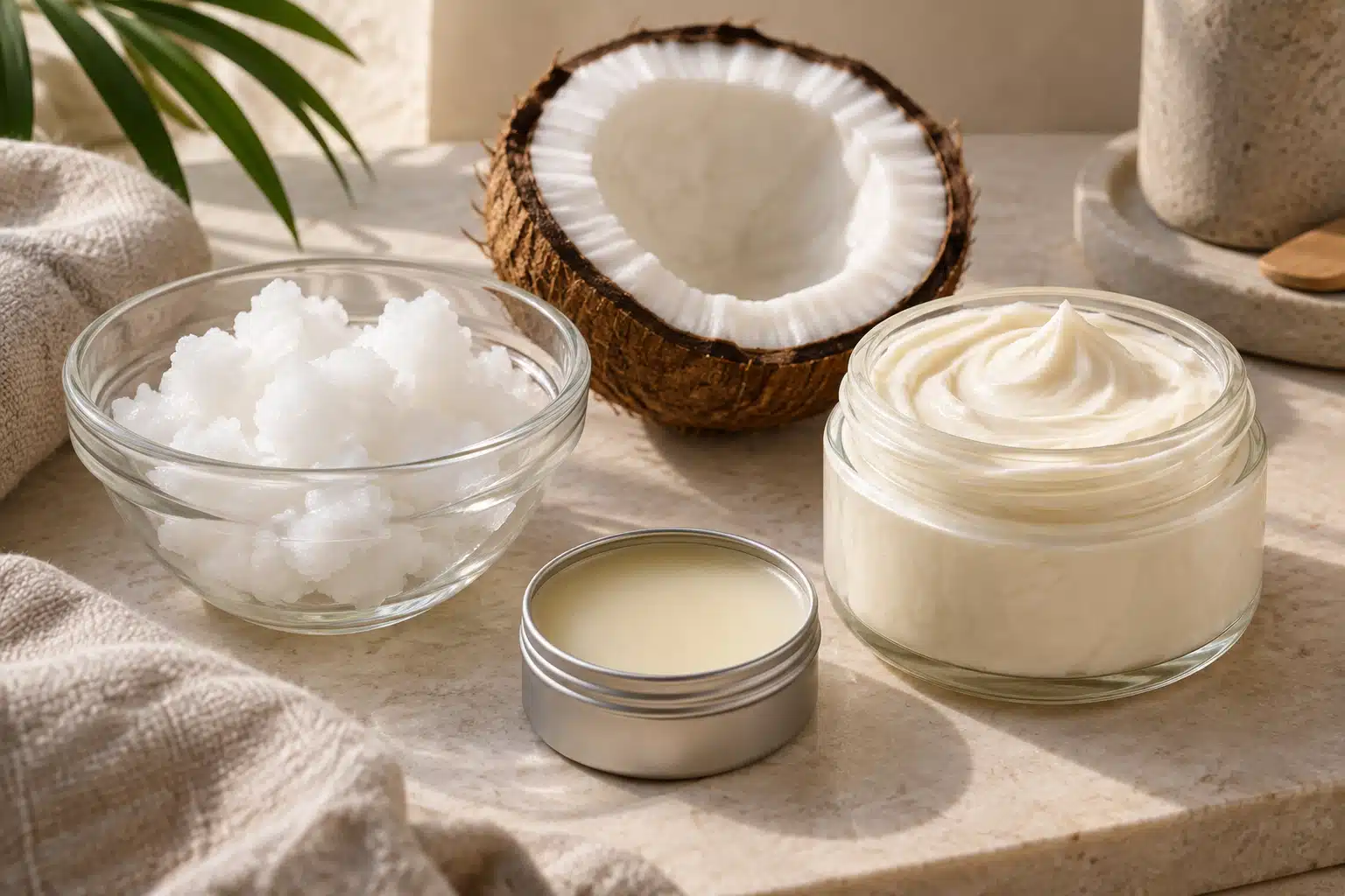 Kokosolie voor zelfgemaakte cosmetica