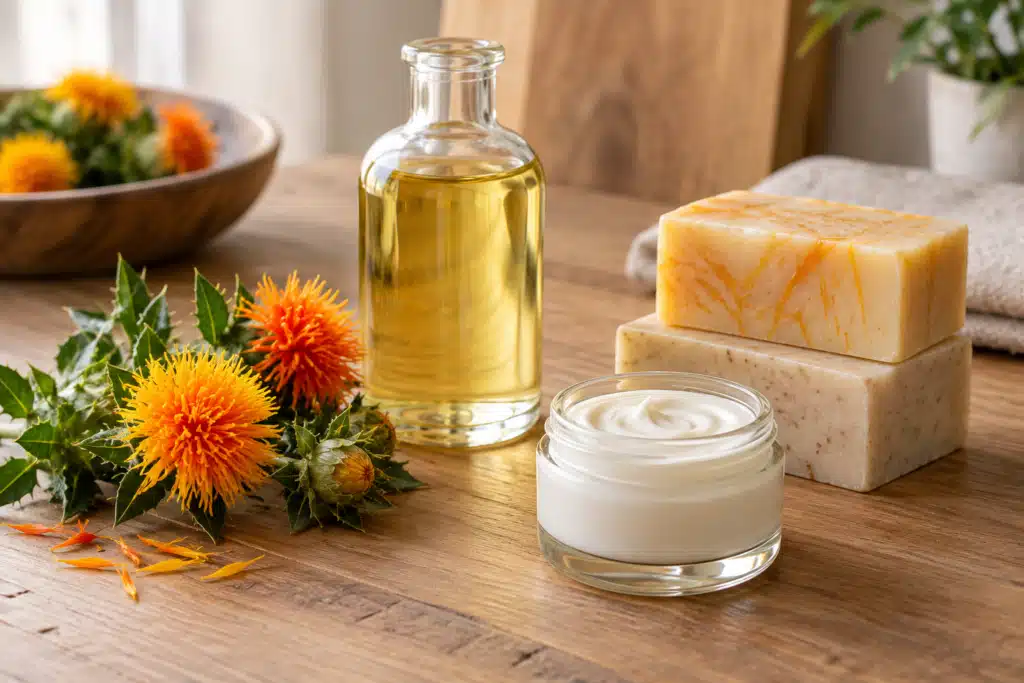 Saffloerolie met DIY cosmetica