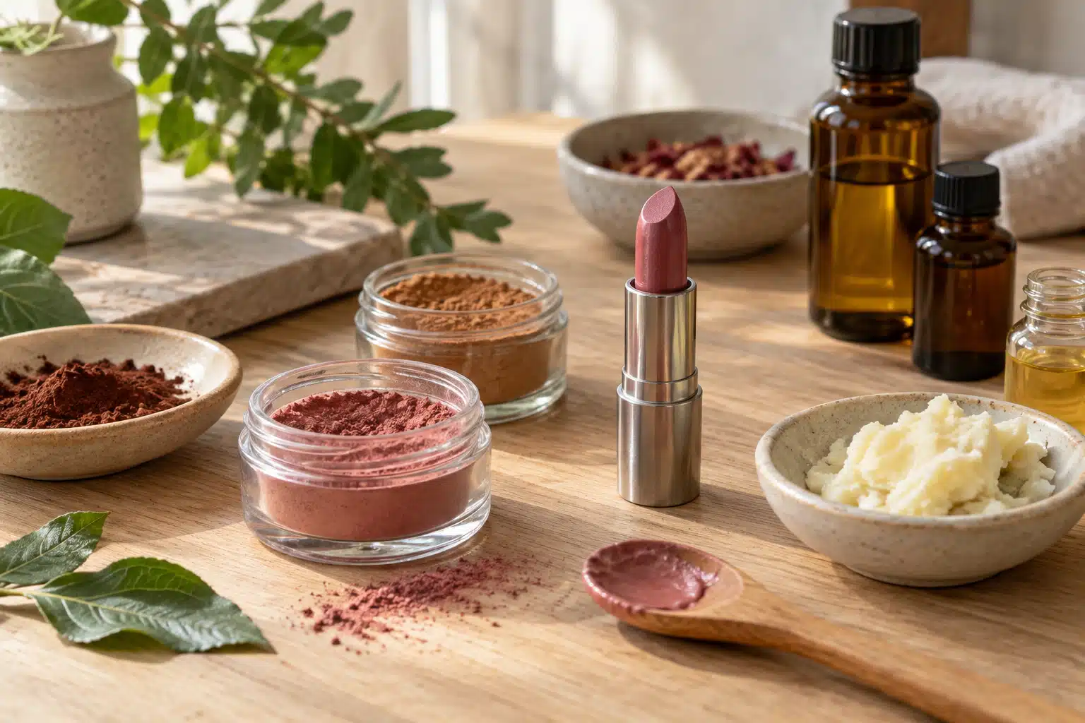 Zelfgemaakte vegan make-up